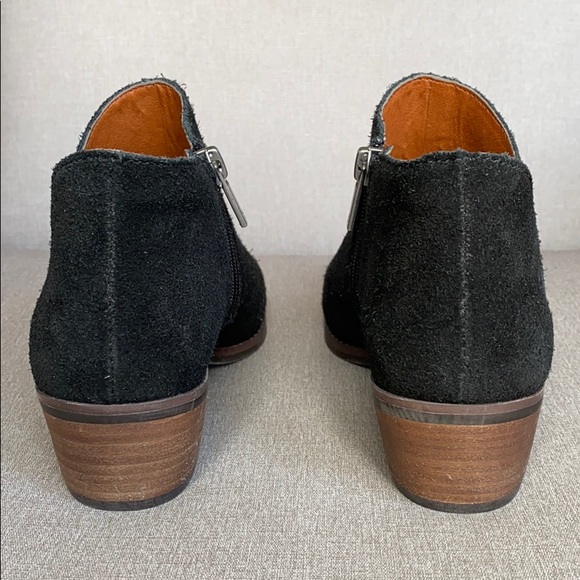 Lucky Brand Fenley Suede Ankle Boots Bootie - Picture 6 of 9